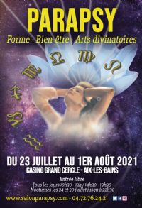 Salon Parapsy. Du 23 juillet au 1er août 2021 à AIX-LES-BAINS. Savoie. 